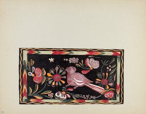 Tafel 44: Bemaltes Truhendesign: Aus dem Portfolio "Spanische Kolonialdesigns von New Mexico" von American 20th Century