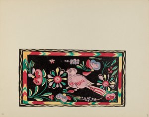 Tafel 44: Bemalte Truhendesigns: Aus dem Portfolio "Spanische Kolonialdesigns von New Mexico" von American 20th Century