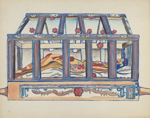 Tafel 4: Christus im Grab: Aus dem Portfolio "Spanische Kolonialdesigns von New Mexico" von American 20th Century