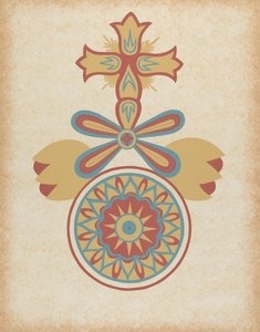 Santa Barbara Missions-Türdesign aus dem Portfolio "Dekorative Kunst des spanischen Kaliforniens"