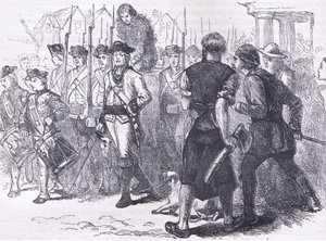 Ein Landmann geteert und gefedert, Illustration aus Cassells Geschichte der Vereinigten Staaten, veröffentlicht von Cassell, Petter & Galpin, um 1900 (Lithographie)