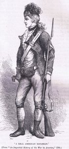 Ein echter amerikanischer Scharfschütze, Illustration aus Cassells Geschichte der Vereinigten Staaten, veröffentlicht von Cassell, Petter & Galpin, ca. 1900