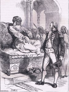 Kapitän Bainbridge und der Dey von Algier, Illustration aus Cassells Geschichte der Vereinigten Staaten, veröffentlicht von Cassell, Petter & Galpin, um 1900 (Lithographie) von American English school