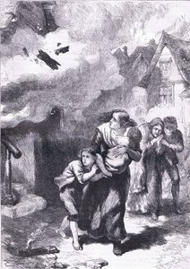 Vorfall beim Brand von Norfolk, Illustration aus Cassells Geschichte der Vereinigten Staaten, veröffentlicht von Cassell, Petter & Galpin, ca. 1900 (Litho)