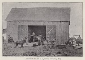 Scheune eines christlichen Indianers, Scugog-Mission (s/w Foto) von American Photographer (after)