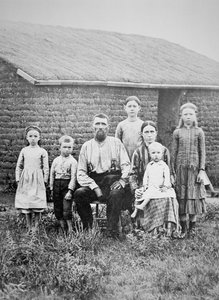 Amerikanische Pionierfamilie, ca. 1870