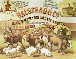 Rind- und Schweinepacker, ca. 1880