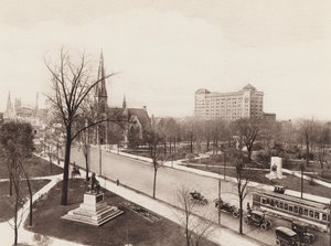 Vogelperspektive des Grand Circus Parks, Detroit, Michigan von American Photographer