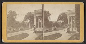 Ost-Rasen und Portikus, Oneida Community, New York State, ca. 1870