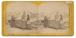 Erster Laden im abgebrannten Bezirk, 1871