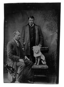 Honus Wagner und Freund, ca. 1898 (Tintype-Foto)