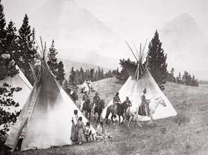 Indianer-Tipi-Lager, Montana, ca. 1900