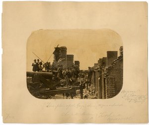 Soldaten nach der Evakuierung der besiegten Unionskräfte, Schlacht von Fort Sumter, 1861 von American Photographer