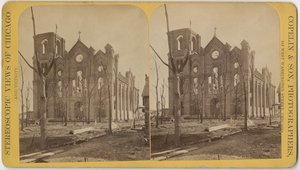 St. Michaels Kirche nach dem Chicagoer Brand von 1871