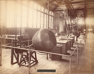 Ausstellung von Stephen F. Whitman & Sons in der Maschinenhalle der Centennial Exposition, Philadelphia