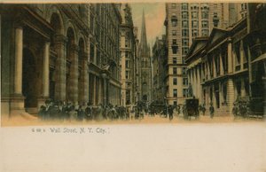 Wall Street, New York City. Postkarte von 1913. von American Photographer