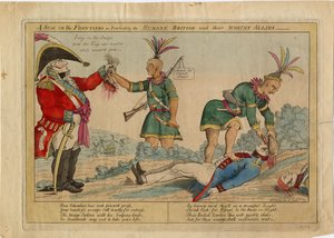 Eine Szene an der Grenze, wie sie von den humanen Briten und ihren würdigen Verbündeten praktiziert wird