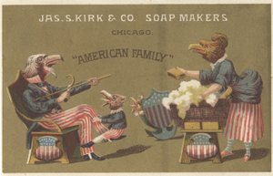 American Family, Werbung für James Kirk & Co. Soap Makers, ca. 1880