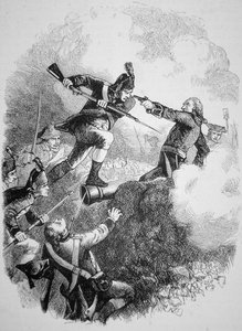Amerikanischer General Anthony Wayne erobert das britische Bollwerk in Stony Point mit einem gewagten Bajonettangriff im Juli 1779 von American School