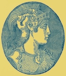 Athene, Illustration aus Geschichte Griechenlands von Victor Duruy, veröffentlicht 1890 von American School