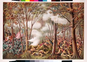 Angriff der Ureinwohner am Tippecanoe River, Indiana Territory, 7. November 1811