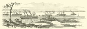 Banks landet in Baton Rouge, Louisiana, März 1863 von American School