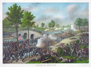 Schlacht von Antietam, veröffentlicht von Kurz & Allison von American School