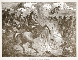 Schlacht von Pittsburgh Landing, aus einem Buch veröffentlicht 1896 von American School