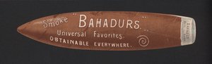 Lesezeichen, das Bahadur-Zigarren bewirbt