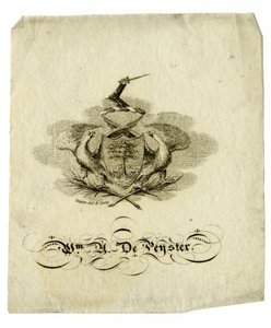 Exlibris von William Axtell De Peyster (1793-1856), ca. 1840 von American School