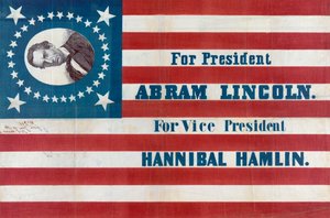 Wahlkampfflagge für Abraham Lincoln