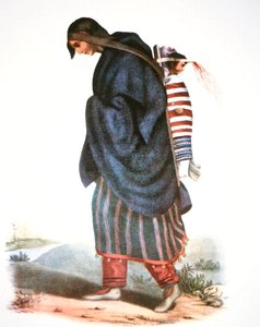 Chippewa-Mutter und Baby, ca. 1821