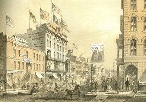 Col. Woods Museum, aus Chicago Illustrated, mit literarischen Beschreibungen von James W. Sheahan, veröffentlicht von Jevne & Almini, Chicago, 1866-67 von American School