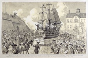 Kongressparade und Feier, ca. 1790 von American School