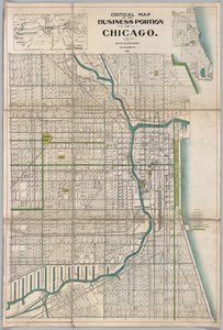 Kritische Karte des Geschäftsviertels von Chicago