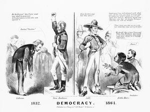 Demokratie, veröffentlicht von Louis Prang & Co. 1864 von American School