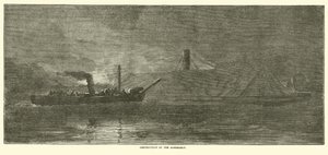 Zerstörung der Albemarle, Oktober 1864 von American School