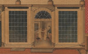 Detail des Ladens und Lagers von Duncan Phyfe in der Fulton Street in New York City, ca. 1816-1817