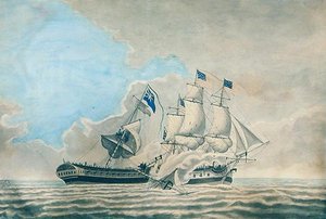 Gefechts zwischen der U.S. Fregatte Constund und H.M.S. Guerriere von American School