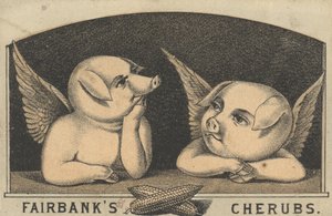 Fairbanks Cherubs, Werbung für Fairbank Lard, ca. 1880 von American School