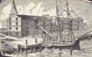 Erste Weizenlieferung aus dem Lagerhaus in Chicago, Newberry & Dole von American School