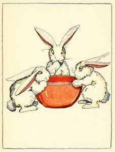 Flopsy, Mopsy und Cotton-Tail hatten Brot und Milch und Brombeeren zum Abendessen