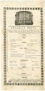 Franklin House Menü für den 23. Mai 1844, 1844 von American School