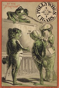 Frösche heiraten am Bahnhof von American School