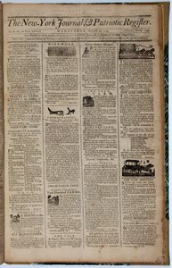Titelseite des New York Journal and Patriot Register, 21. August 1793 von American School