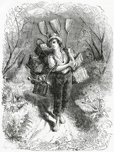 Zum Laden gehen, Illustration für eine Feature-Story, A Community of Outcasts, aus Appletons Journal
