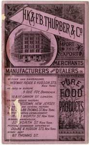 H.K. & F.B. Thurber & Co. Handelsbroschüre, recto von American School
