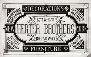 Herter Brothers, Dekorationen, Möbel, 877 & 879 Broadway, New York von American School