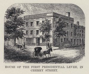 Haus des ersten Präsidentenempfangs in der Cherry Street von American School