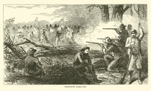 Improvisierte Barrikade, Juli 1863 von American School